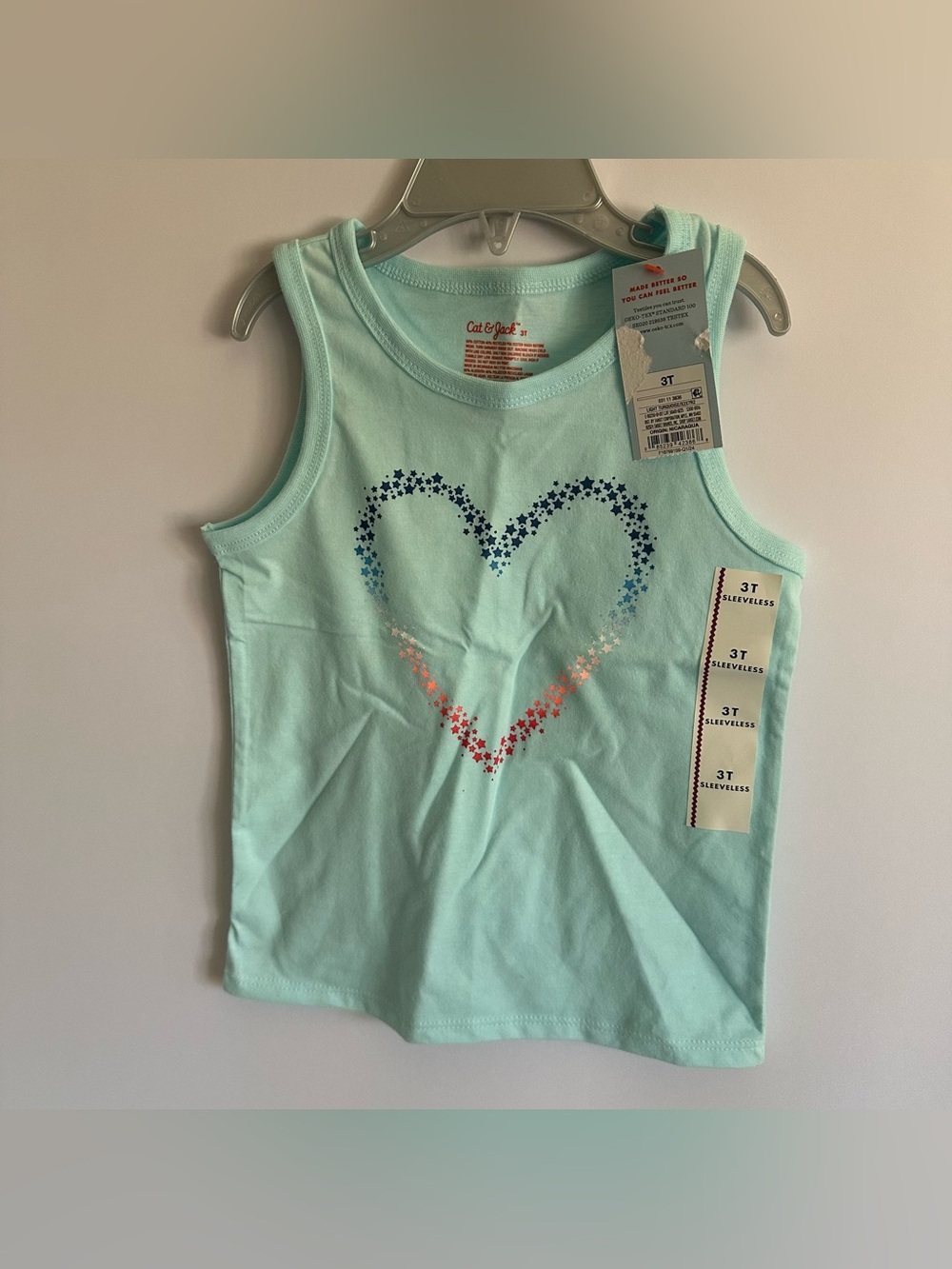 Cat & Jack Heart Tank Top Size 3T NEW